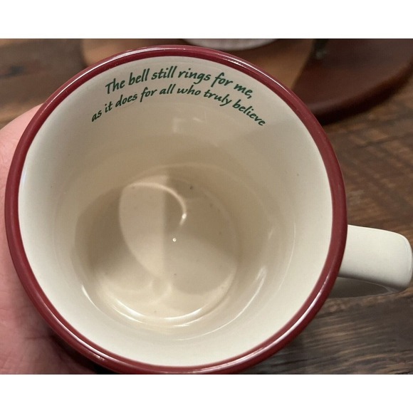 Christmas Polar Express 12oz Believe 3D Ceramic Hot Chocolate Mug 4 Set Coffee - Picture 9 of 11